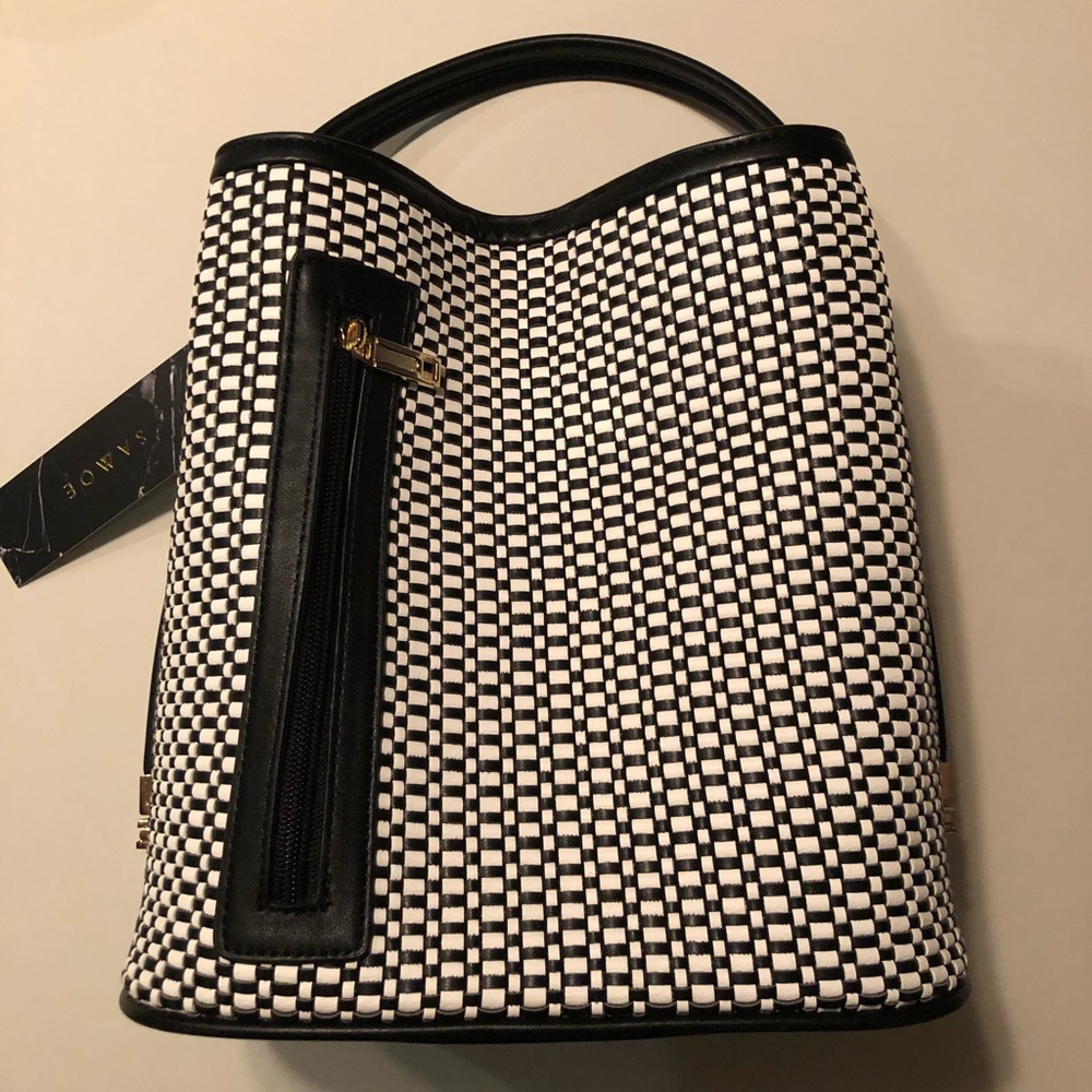 Samoe Purse, black and white convertible purse